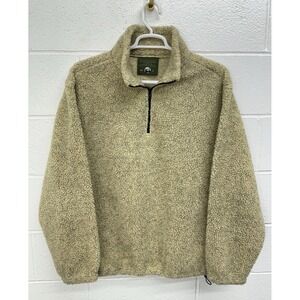 Colorado Trading And Clothing Company Oatmeal Deep Pile 1/4 Zip Pullover Mens XL